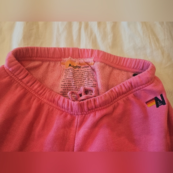 Aviator Nation Pink Black 🖤🩷 Sweatpants - Picture 6 of 7